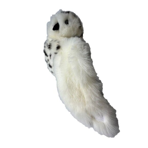 Folkmanis Snowy Owl Hand Puppet Bird Head Turns Plush White Wings - Picture 5 of 11